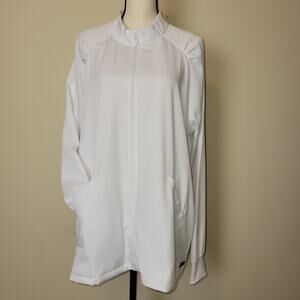 Med Couture Touch 2XL Scrub Warm Up Jacket Long Raglan Sleeve Full Zip Pockets
